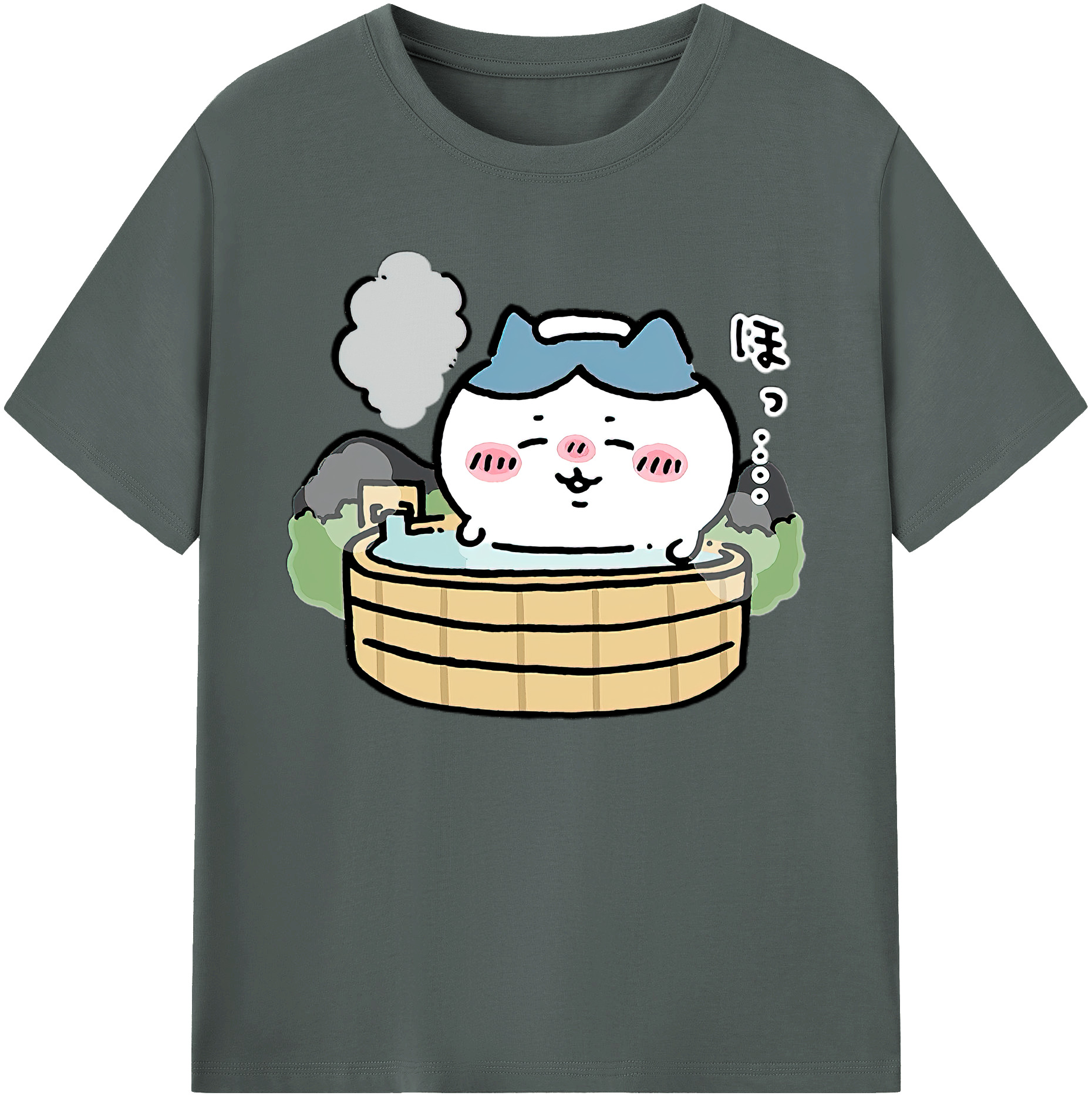 （画像用） ちいかわ ハチワレ Chii-kawa hachiware 綿100％ メンズ半袖Tシャツ｜肌触りやわらか＆通気性